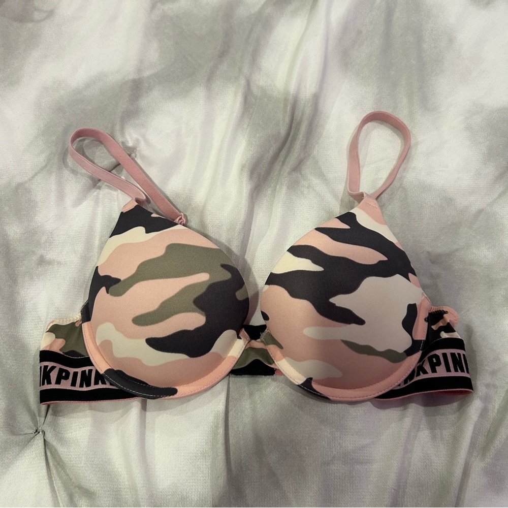 Pink camo bra
